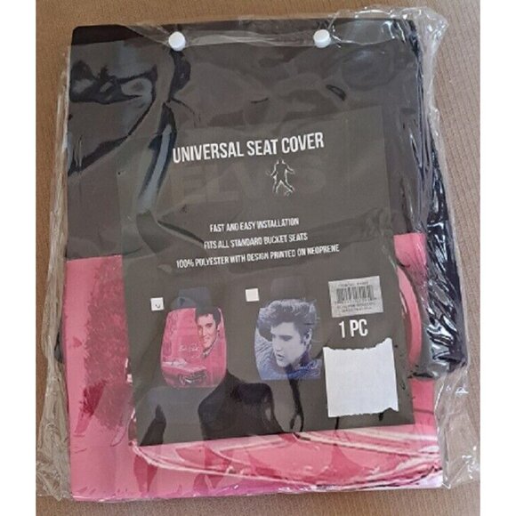 New Elvis Presley Pink Cadillac Car Seat Cover Graceland Guitar 1 pc Auto Decor - Picture 2 of 4